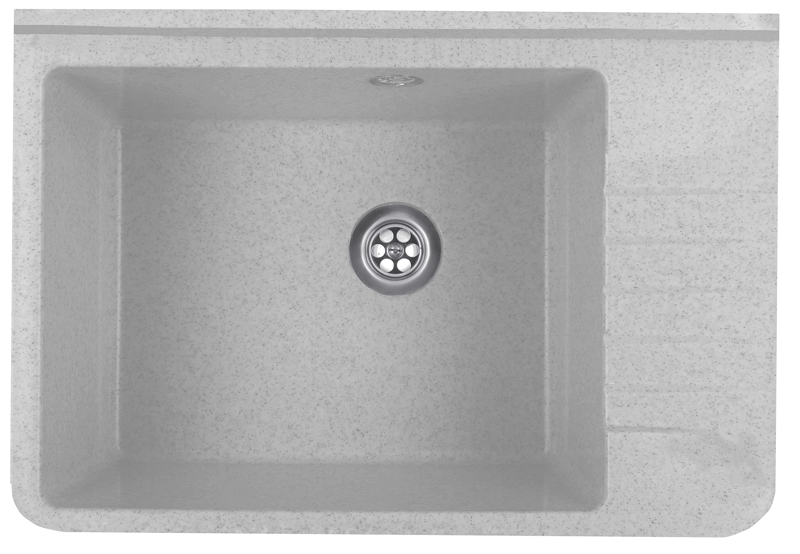 KOTARBAU® Ausgussbecken aus Polystyrol 50,5 x 34,5 x 18,5 cm Spülbecken Grau Siphon Waschbecken Spülbecken Klein mit Stöpsel Montageset Ablaufgarnitur und Schrauben Waschküche Möbel