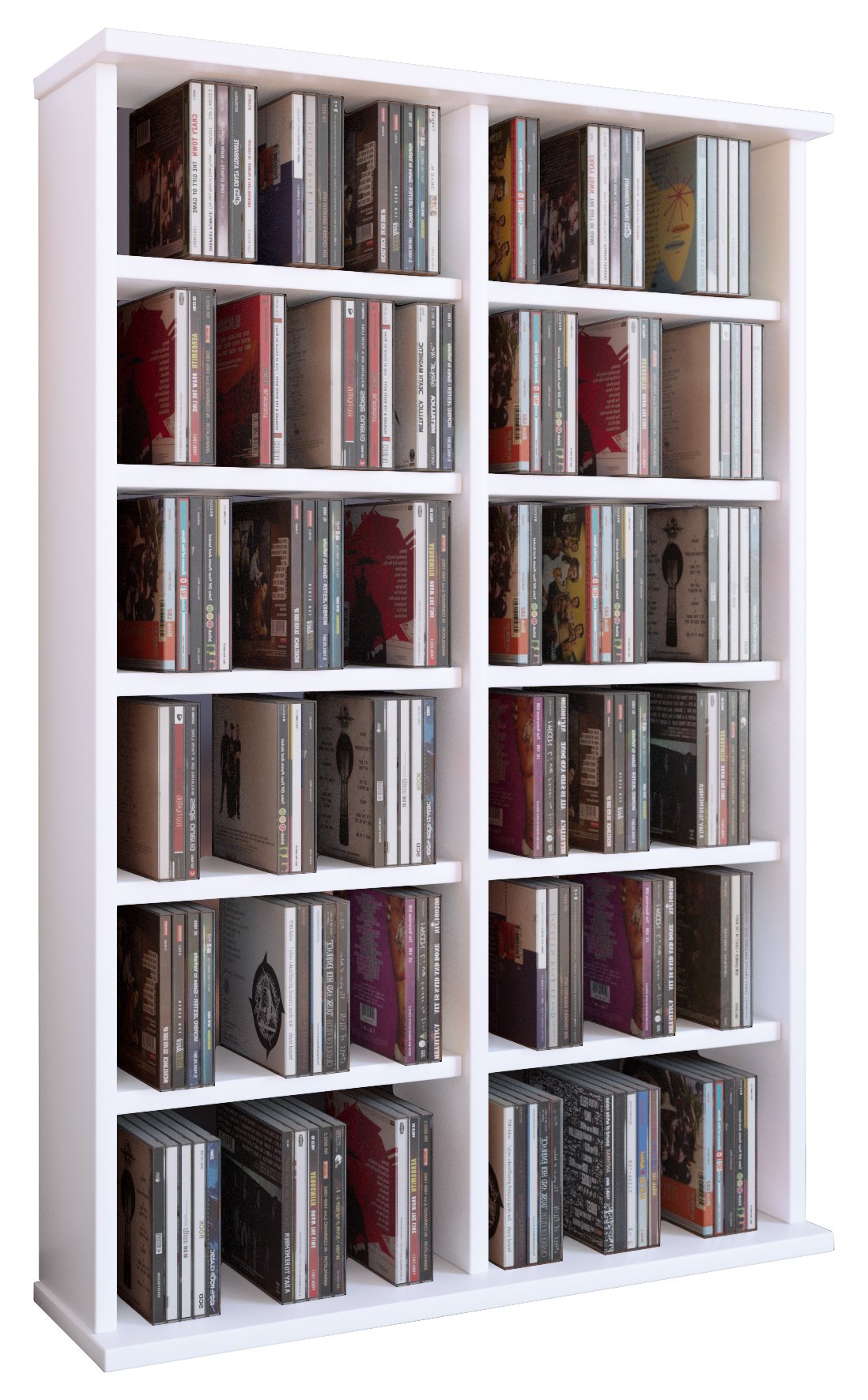 VCM Regal Schrank DVD CD Rack Medienregal Medienschrank Aufbewahrung Holzregal Standregal Möbel in 6 Farben "Ronul"