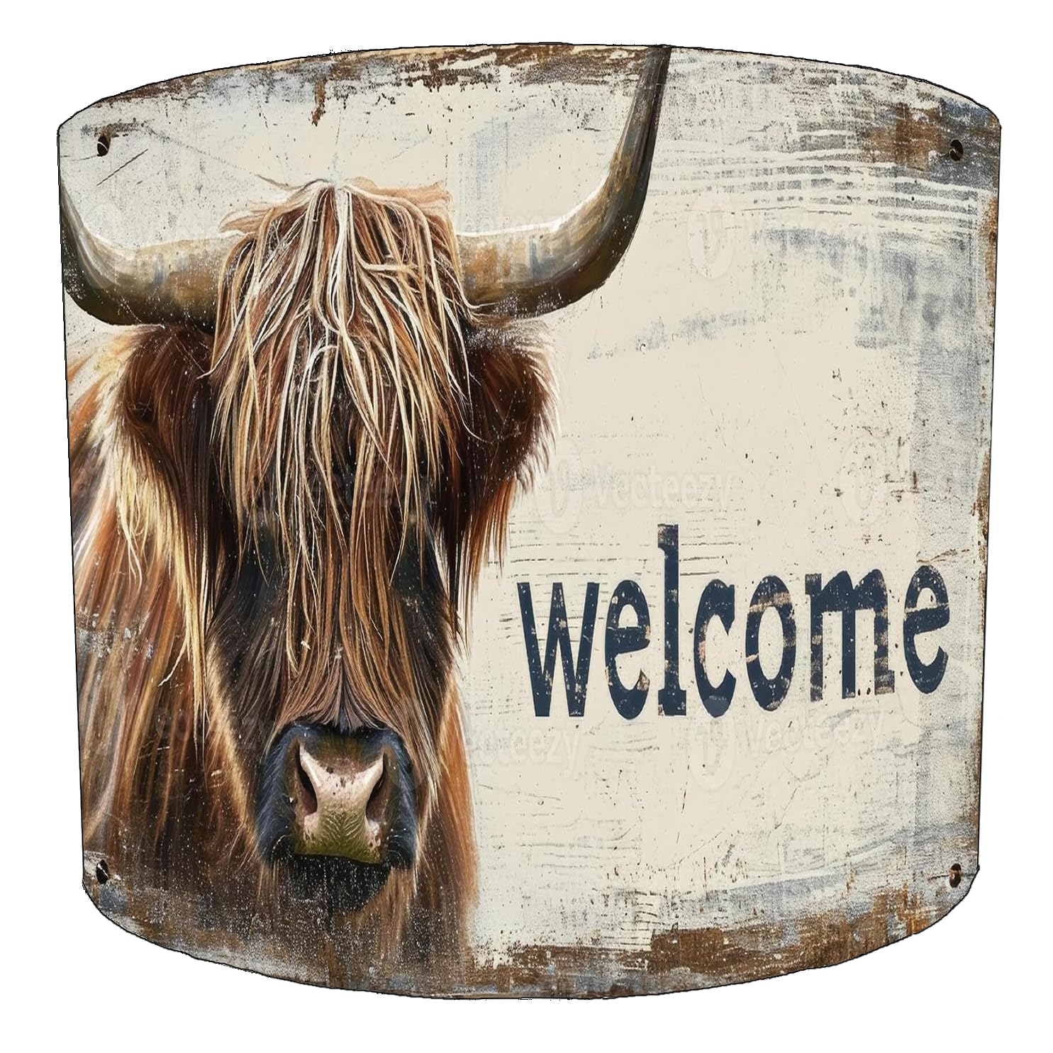 Scottish Highland Cattle Cow Lampshade (7) in 3 Sizes for Ceiling Light Shades or Table Lamp