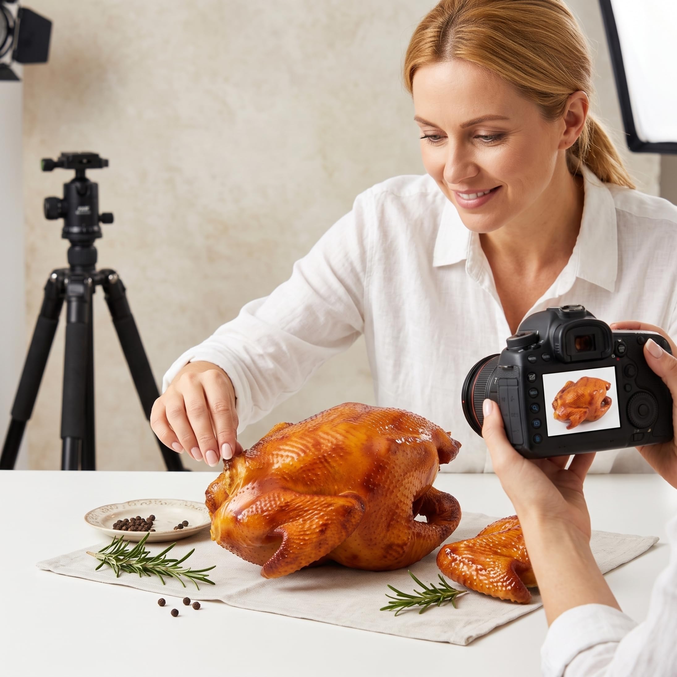 Cibo artificiale modello realistico di pollo per l'arredamento del Ringraziamento, 6 pollici