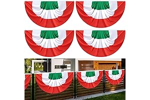 4 Pack 3 x 6 ft Italy Pleated Fan Flag