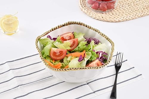 Miniatura 3 de Pampa Bay Ensaladera grande de porcelana Golden Salerno