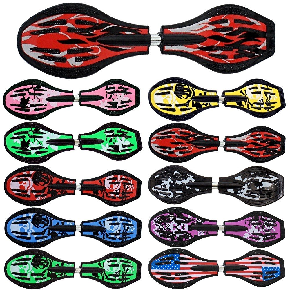 FunTomia Waveboard con LED Ruote - Cuscinetti: MACH1 2RS ABEC-11 - Carico Massimo: 120 kg