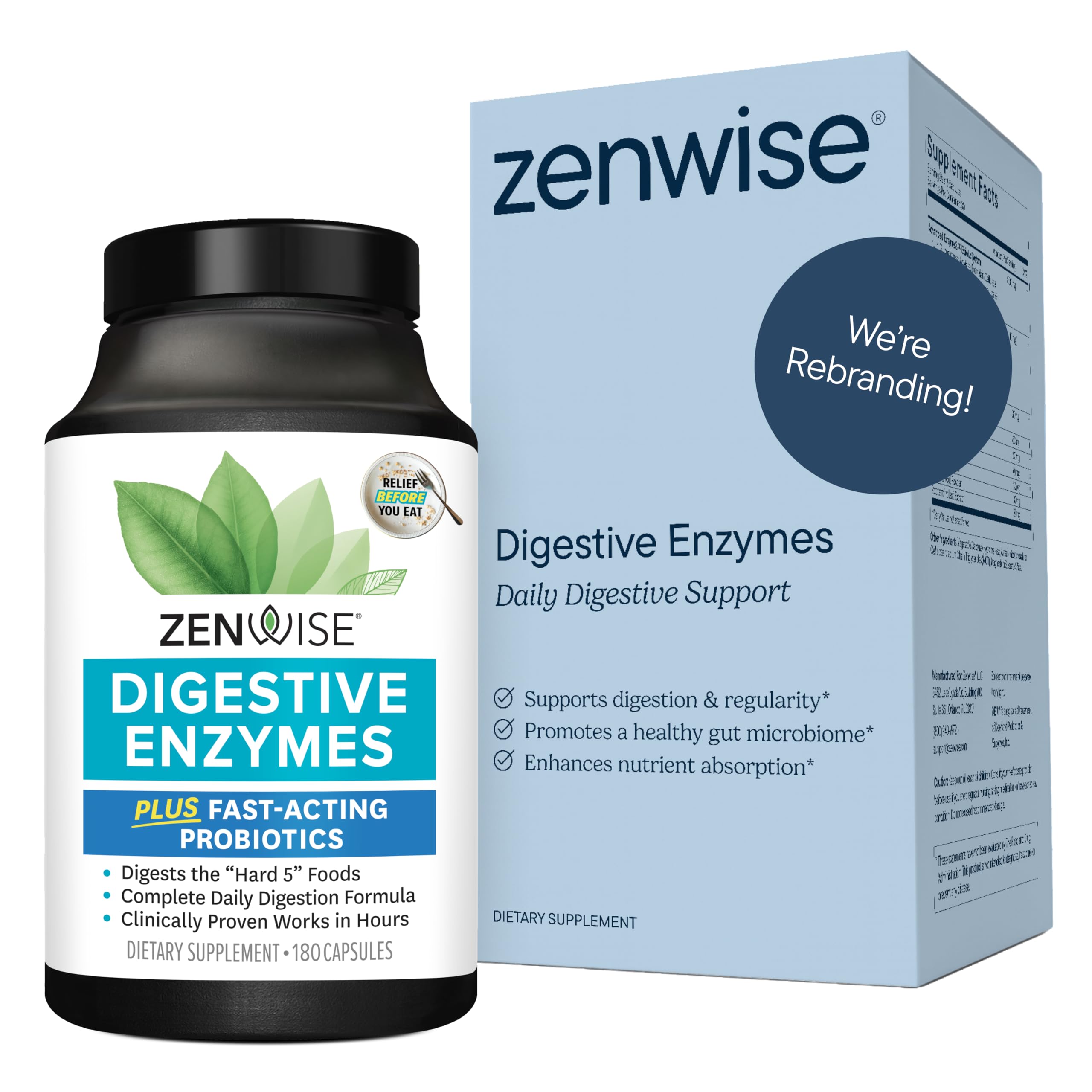 Digestive Enzymes With Probiotics - Ultra Effective Plant Based Vegan Blend - The Best & Most Powerful Digestive Dietary Supplement for Men and Women - 180 Vegetarian Capsules - Strengthens Digesti...