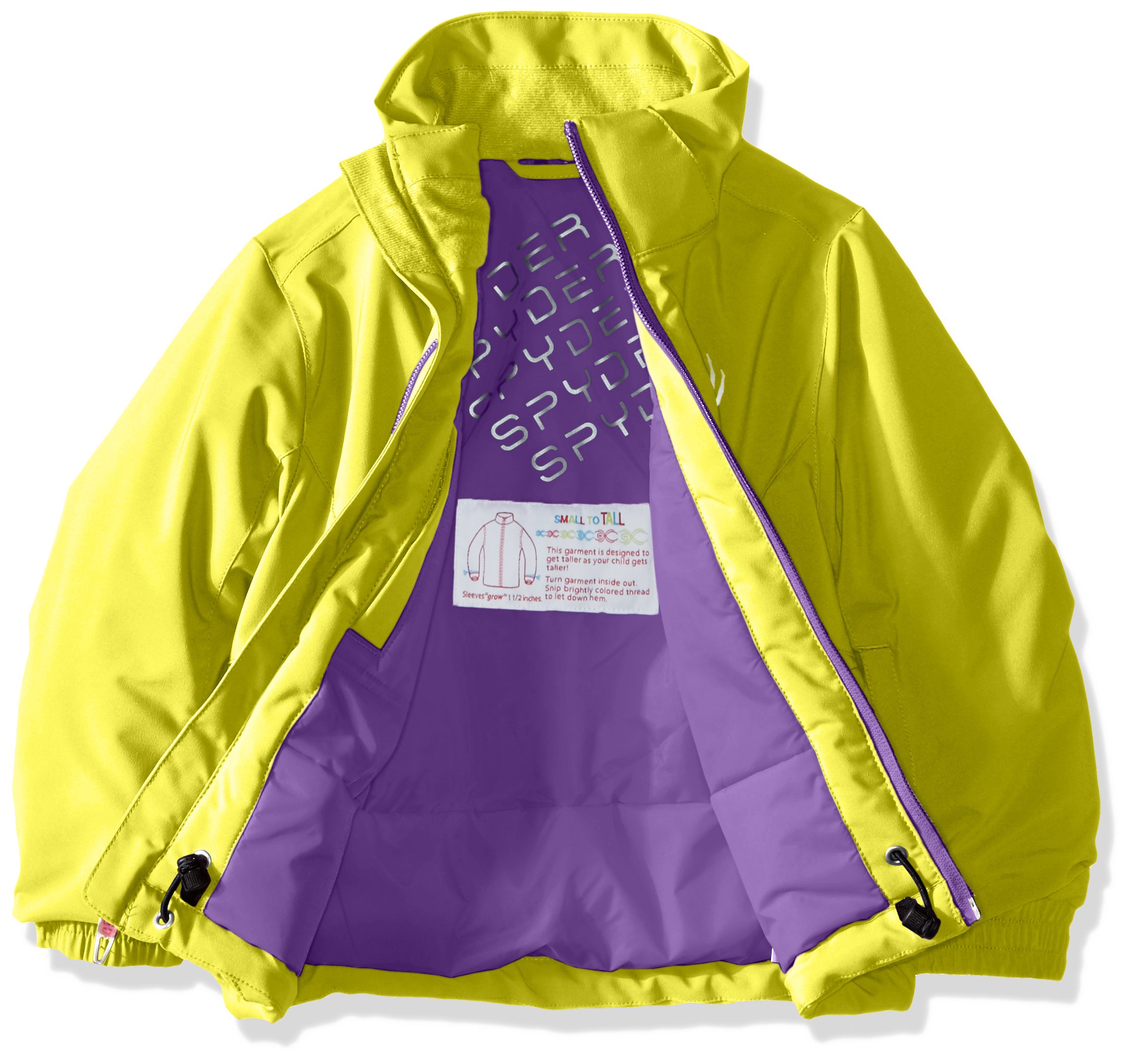 Spyder Girls Bitsy Trixy Jacket, Size 5, Acid/Iris