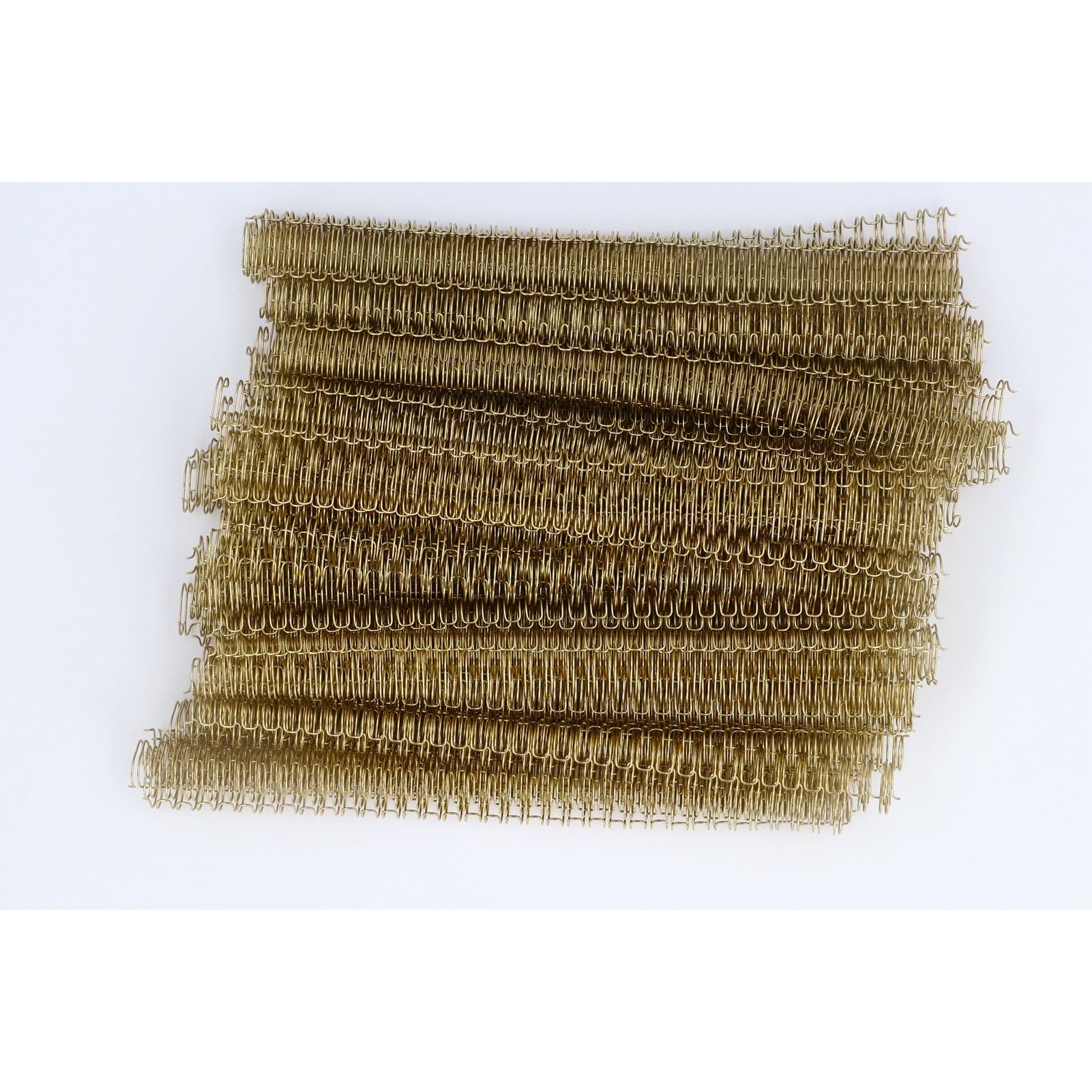 100 Stück Doppelschleifen-Drahtbinderücken, 100 Blatt Kapazität, 3:1 Teilung, 34 Schlaufen, 12,7 mm Durchmesser, Set-Set für A4-Papier (Helles Gold)