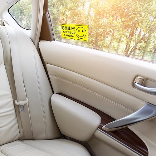 Miniatura 4 de (Conjunto de 6) cartel de vinilo autoadhesivos "Smile You're On Camera", de 2 pulgadas x 4 pulgadas, LAMINADOS para una máxima protección y