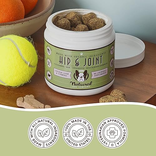 Miniatura 4 de Natural Dog Company Paquete de bienestar para perros, suplementos de piel y pelaje para perros, cadera y articulaciones y glucosamina para perros