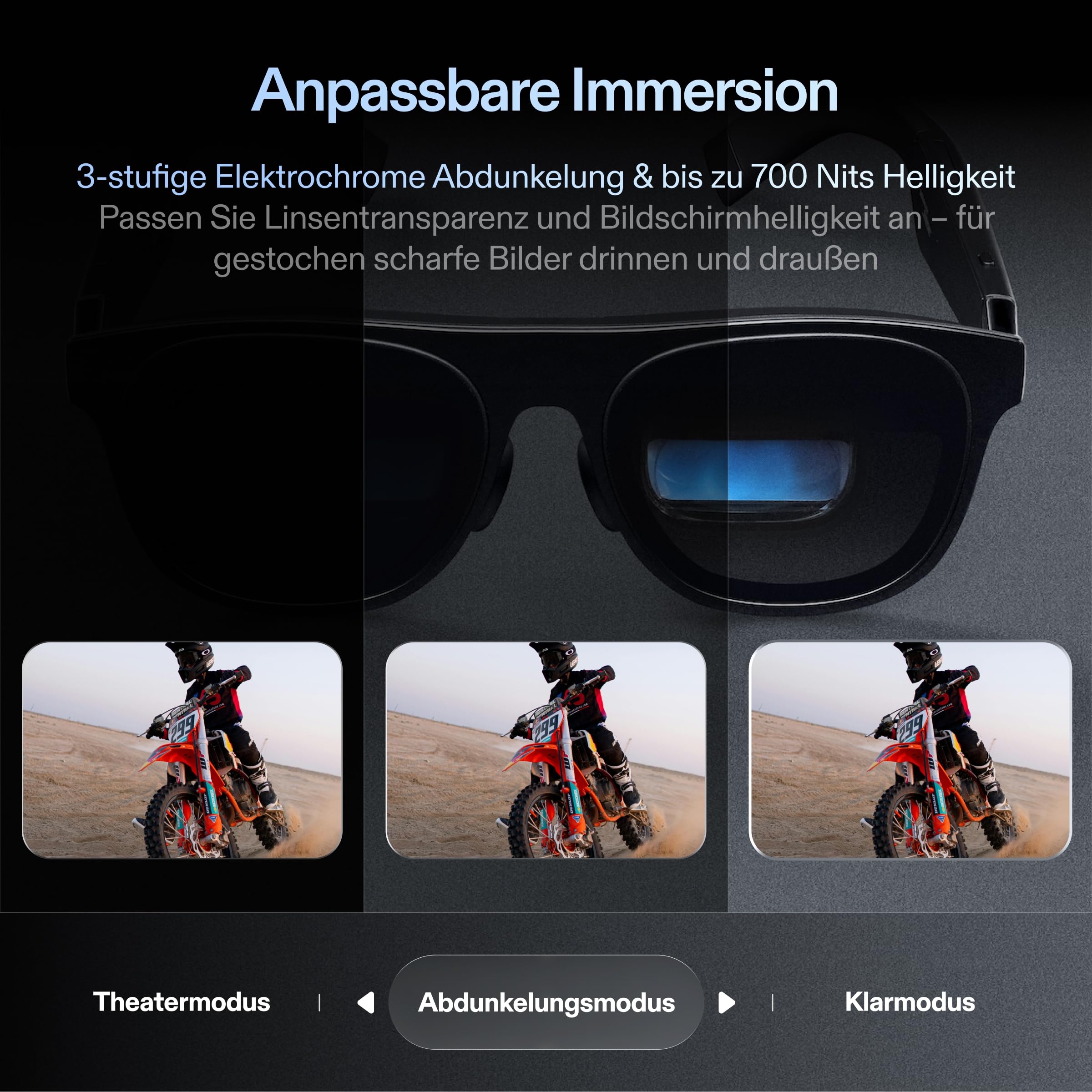XREAL One Pro AR Brille mit X1 Chip,REAL 3D XR Brille Native 3DoF, X-Prism Optik, 57° Sichtfeld 171" 120Hz HD Display, Sound Bose AR Glass für iPhone 17/16,SteamDeck,ROG,Mac PC Android (M(IPD57–66mm))