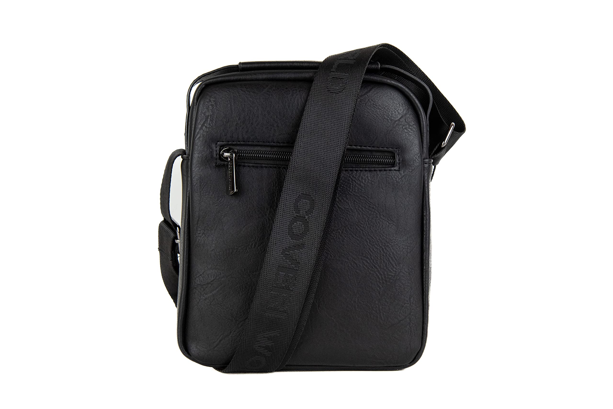 COVERI Borsello da Uomo in Ecopelle, Marrone, Nero, con Tracolla, Multi Tasche con Zip, per Lavoro, Ufficio, Tempo libero Art.6230 Dimensioni 24x20x6 cm