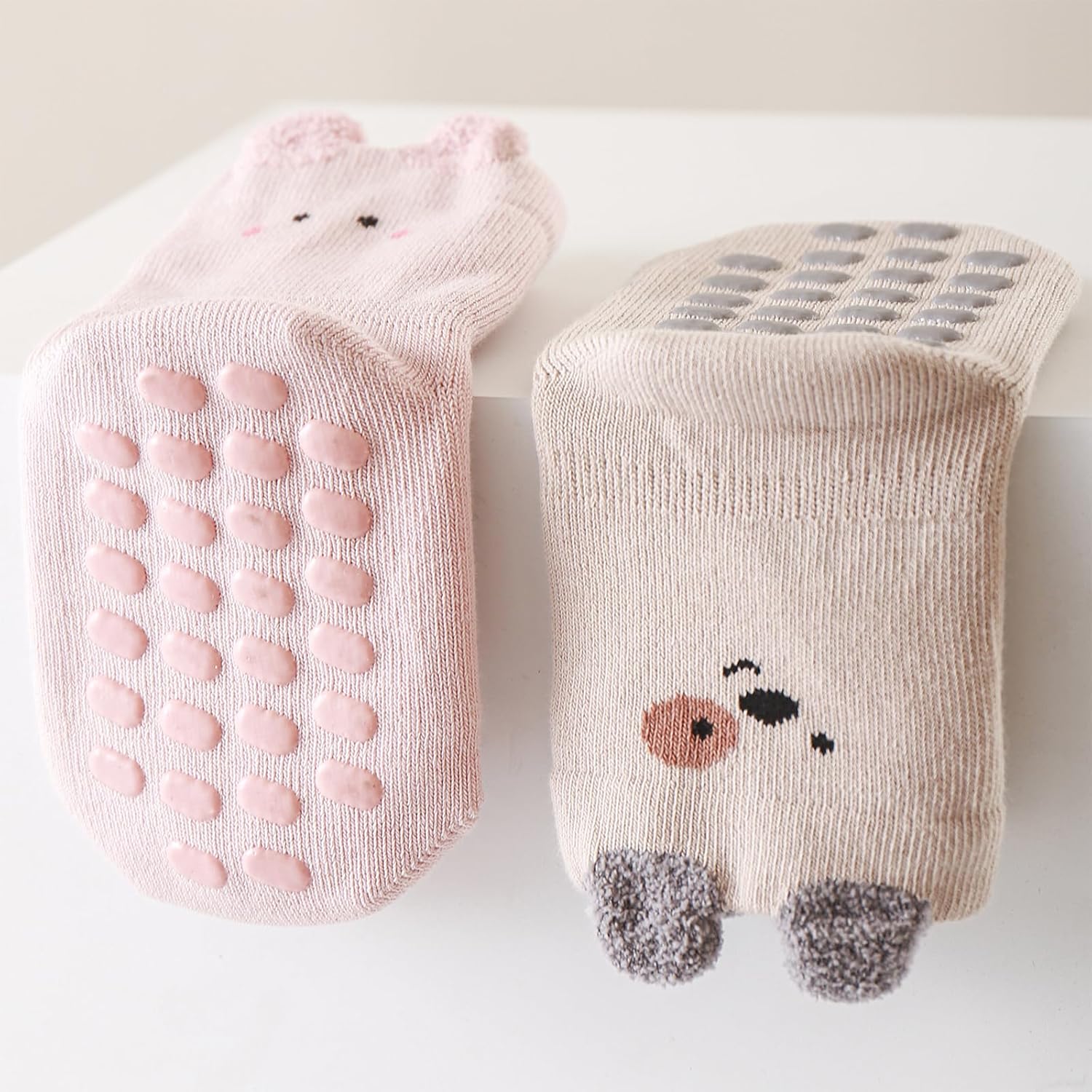 Baby Socks Non Slip Toddler Sock Cotton Soft 3 Pairs Cute Unisex for Boys Girls 1-5T - Image 9