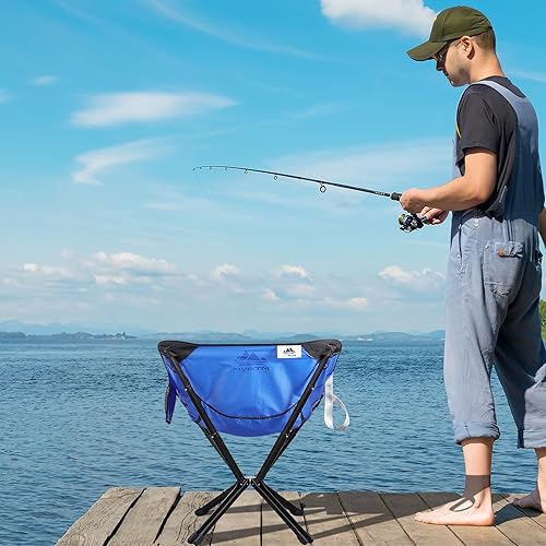 Miniatura 2 de Sillas de camping ligeras para adultos - Diseño plegable compacto y portátil, marco de aluminio que soporta 200 libras. Ideal para senderismo,