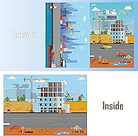 Vista 4 de Vehículos de ingeniería de sitios de construcción de tablero portátil magnético (44 piezas)