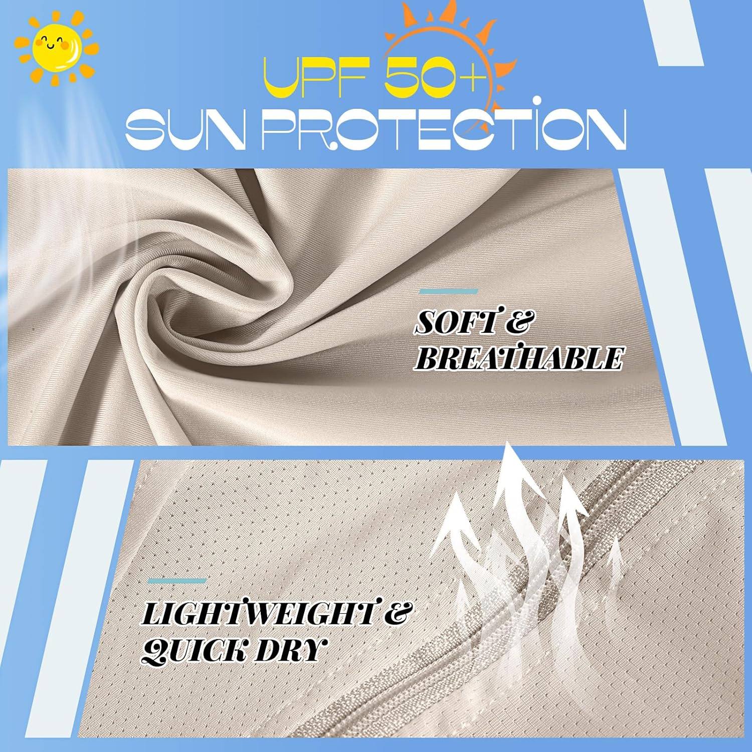 Hercicy 2 Pcs Women's Sun Protection Jacket Hoodie with Mask UV Lightweight Full Zipper Long Sleeve Clothing Shirt Outdoor - Image 5