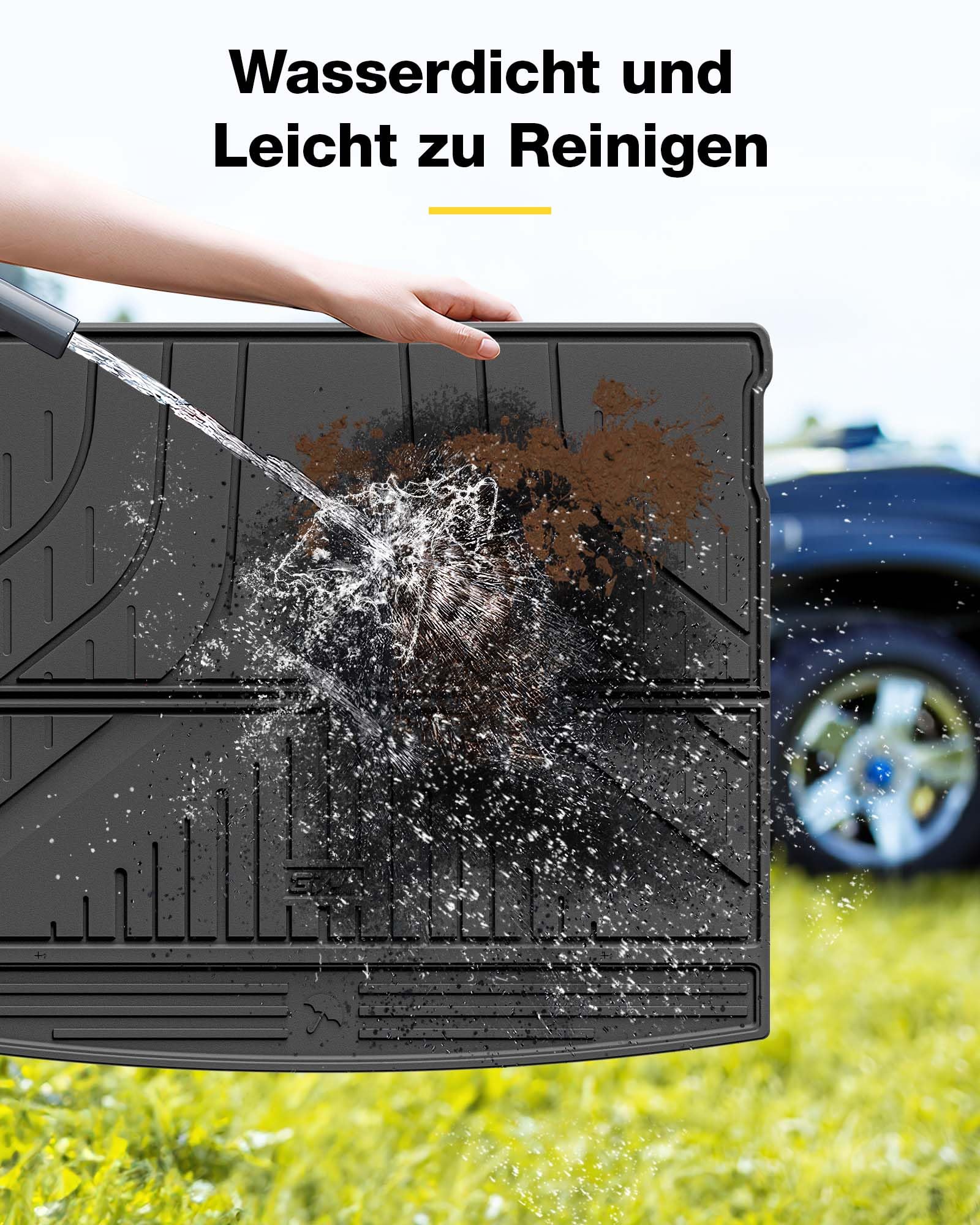 3W Kofferraumwanne für BMW X3 G45 2025 2026, Nicht für Plug-in Hybrid und iX3, Thorex™ Allwetter Kofferraum Schutzmatte für X3 G45 Auto Kofferraumschutzmatte Zubehör, Schwarz Antirutschmatten