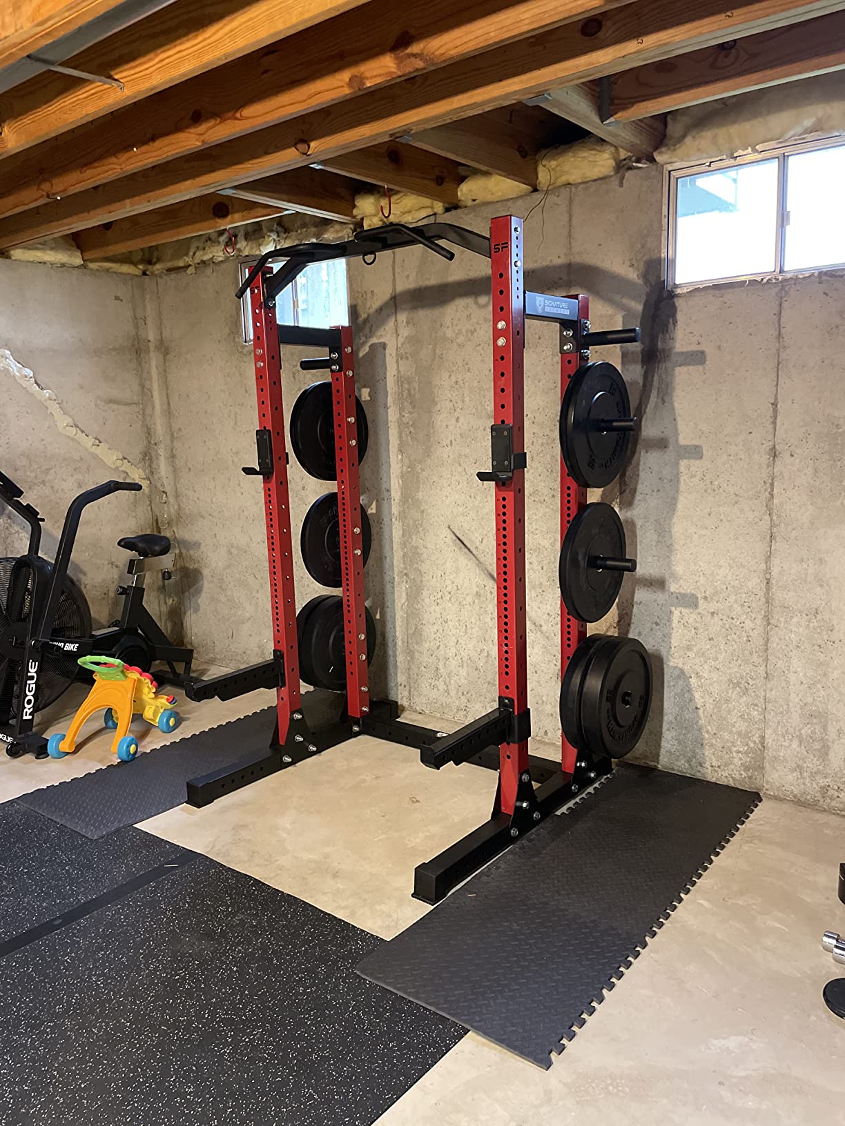 Sf3 Power Rack $41/mo - Finance Signature Fitness SF-SS1 1,000 Pound Capacity 3” x 3 ...