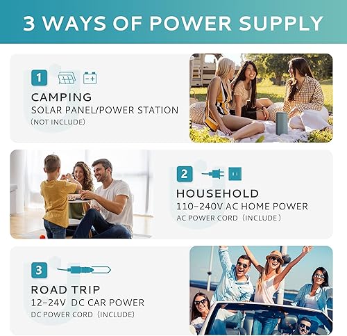 Miniatura 5 de EUHOMY Refrigeradores de 12 voltios, control de aplicación de refrigerador de automóvil de 23 cuartos de galón, refrigerador de automóvil con 1224 V