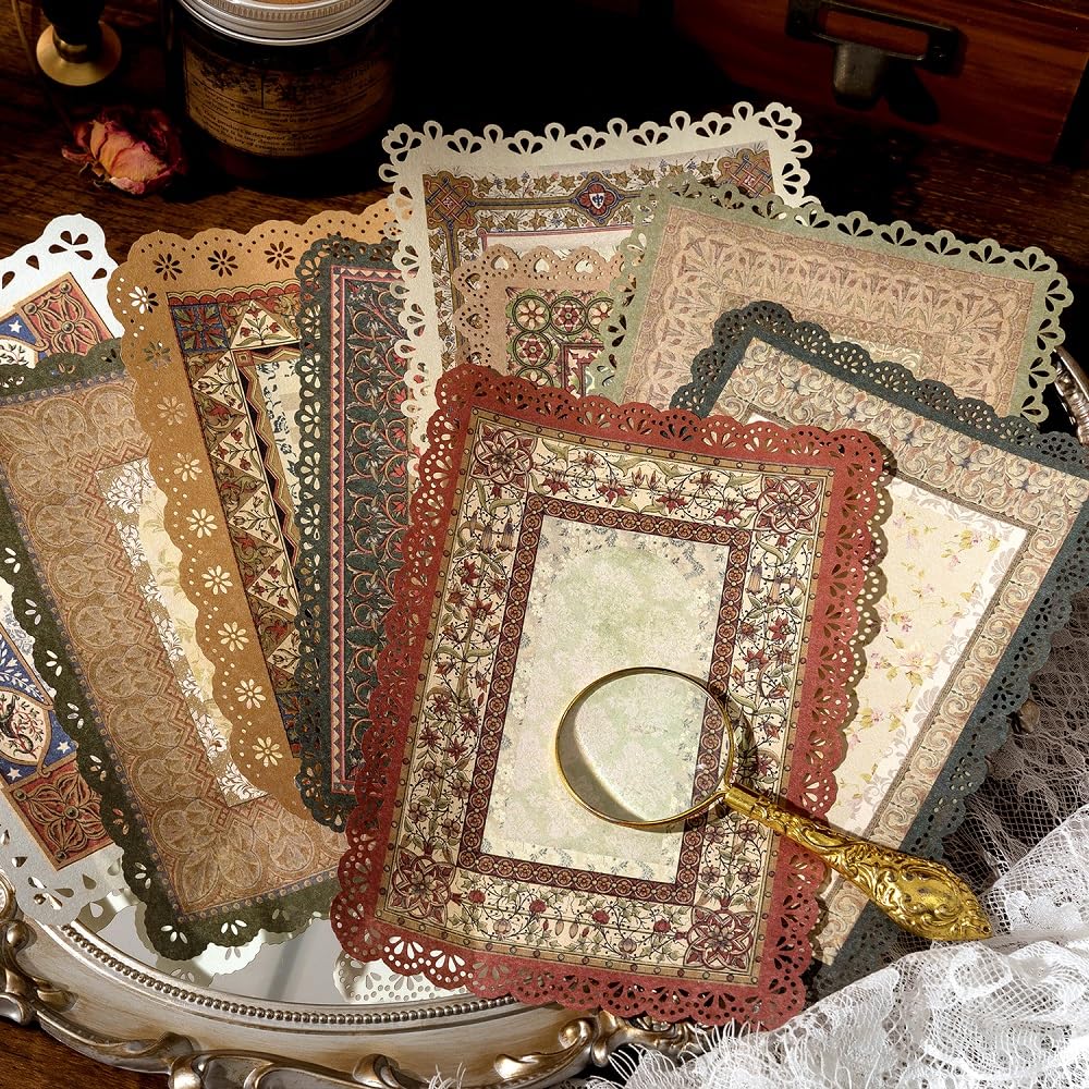 Vintage Lace Scrapbook Paper - 30 Sheets FREE SHIPPING -4