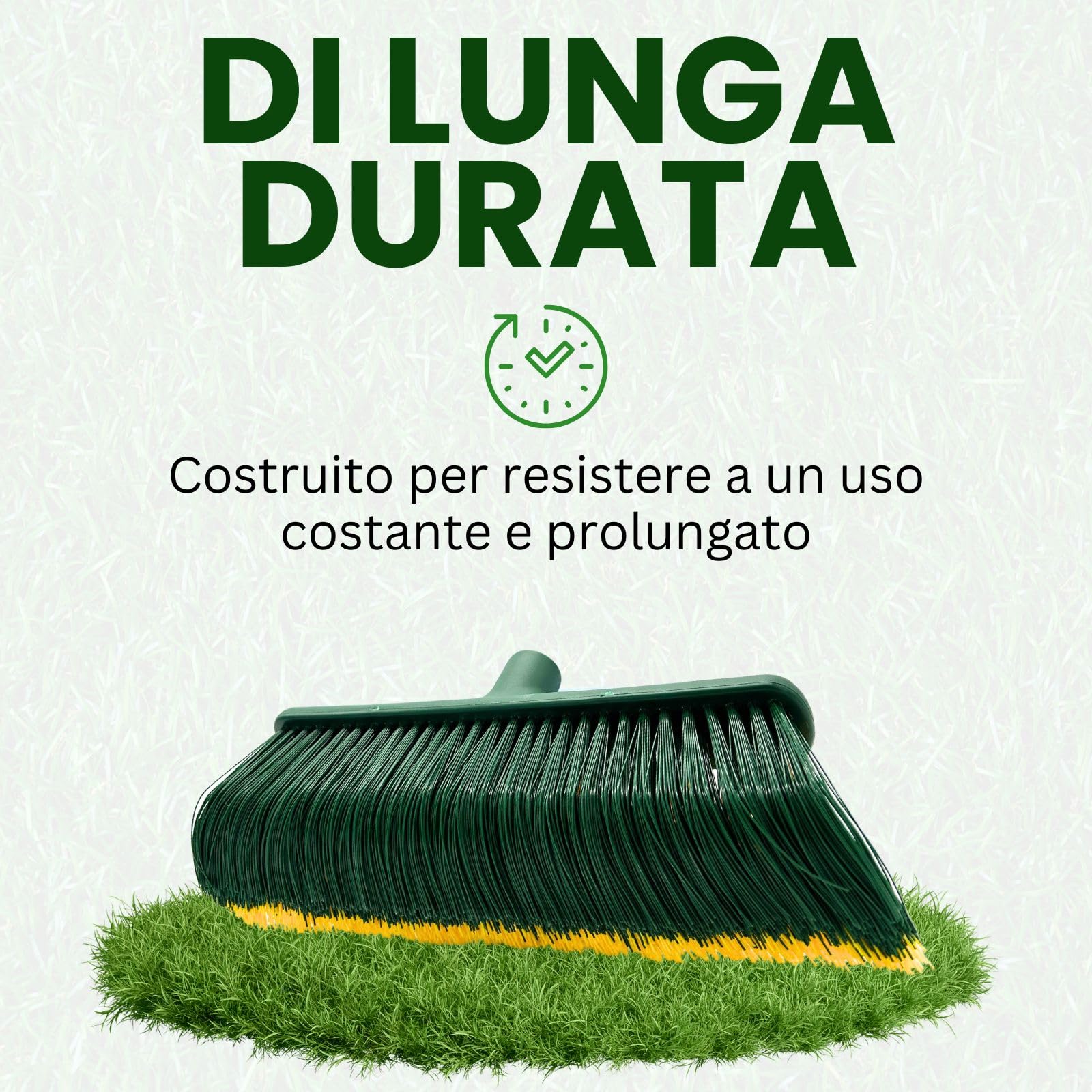 PLANTAWA Spazzola per Erba Sintetica senza Manico | Spazzola Prato Sintetico Manuale | Pulisci Giardino per Terrazze, Balconi, Aiuole | Spazzatrice Robusta Universale