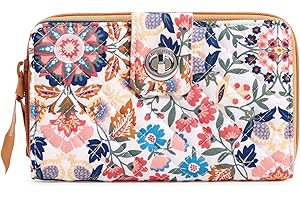 Vera Bradley Petite Card Case With Zip Closure - Enchanted Mandala