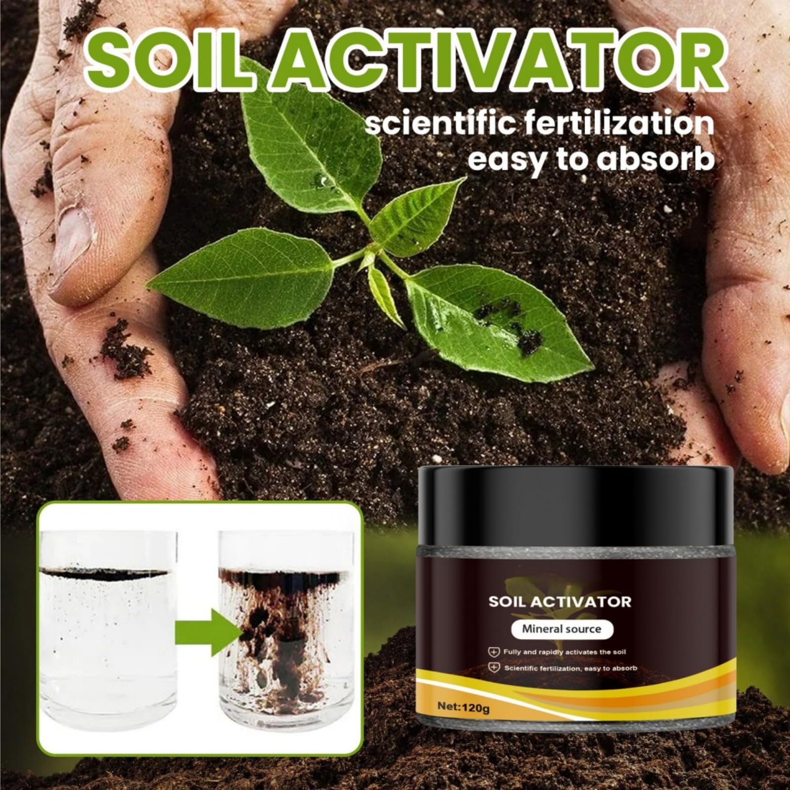 Activateur de sol Soil,activateur de sol organique et engrais pour plantes,pelouses et jardins,Stimulateur De Santé DuSol,revitalisateur de sol multifonctionnel,pour plantes d'intérieur et d'extérieur