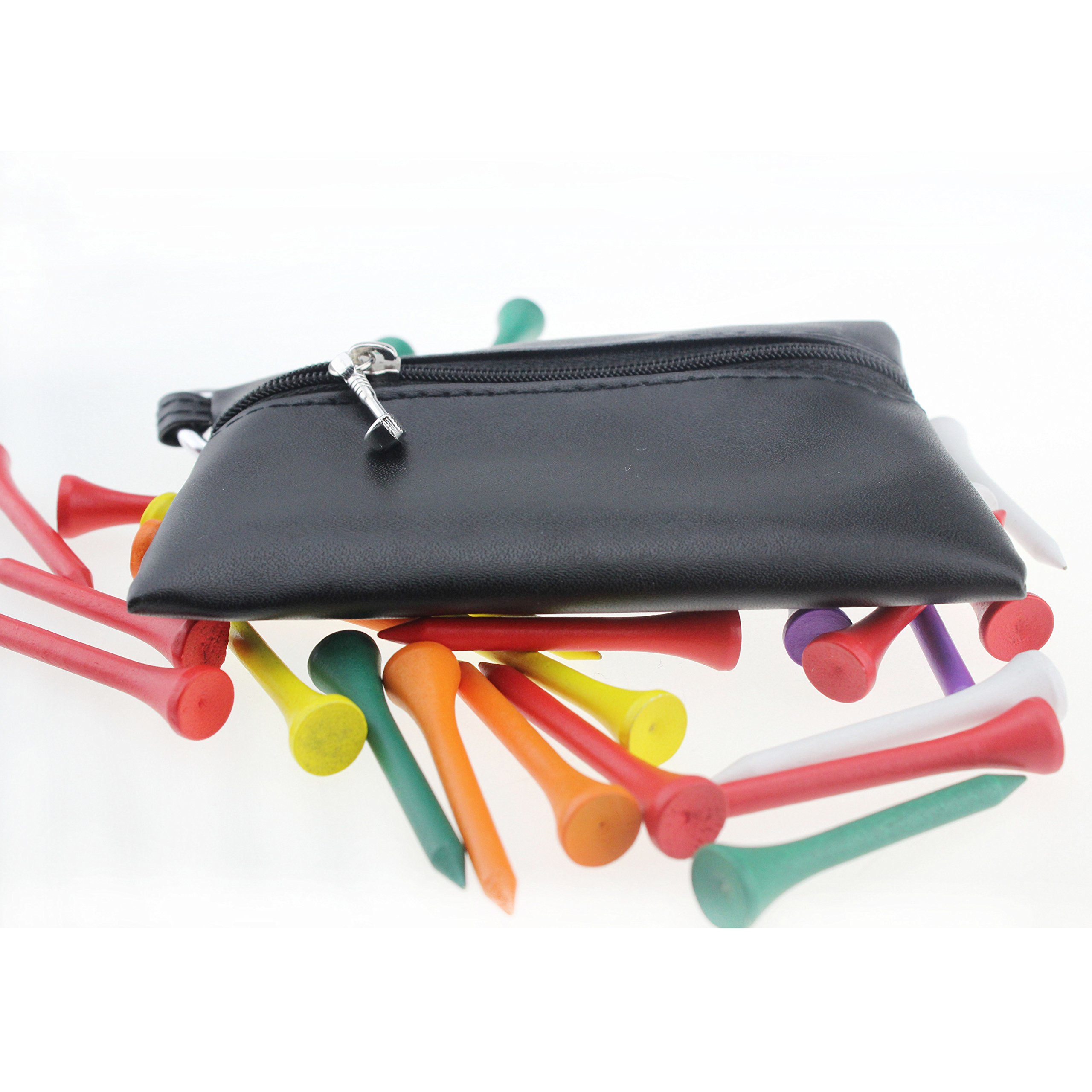 Crestgtolf PU Golf Tee Pouch Bag 10 pz