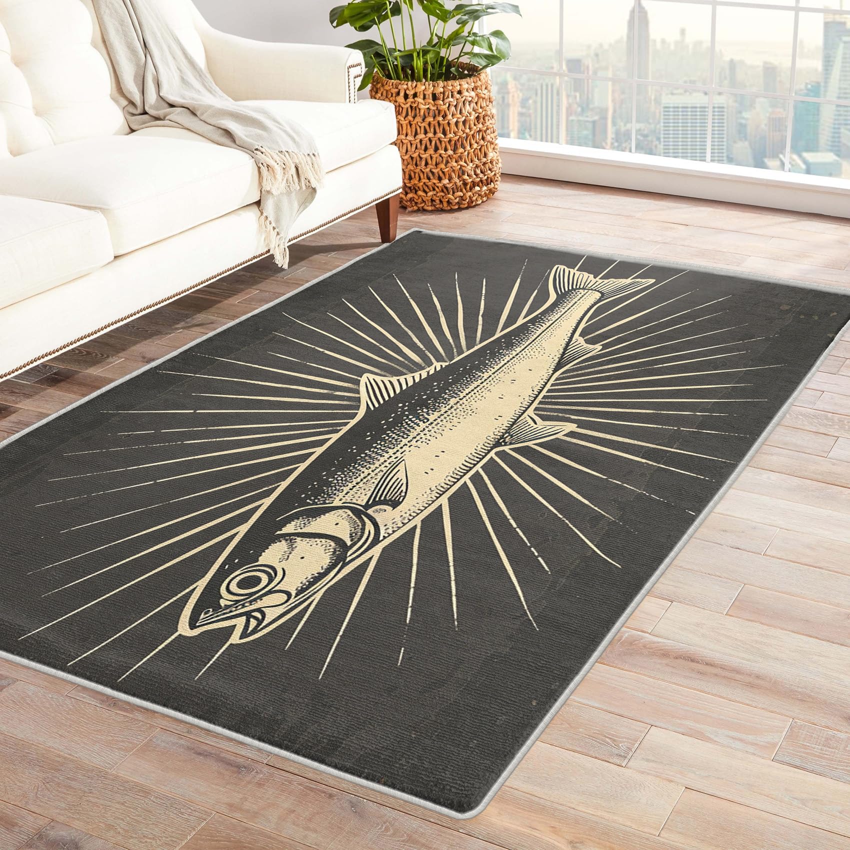 Amazon.com: SZLYZM Washable Rug 4x6, Fish Rugs for Bedroom