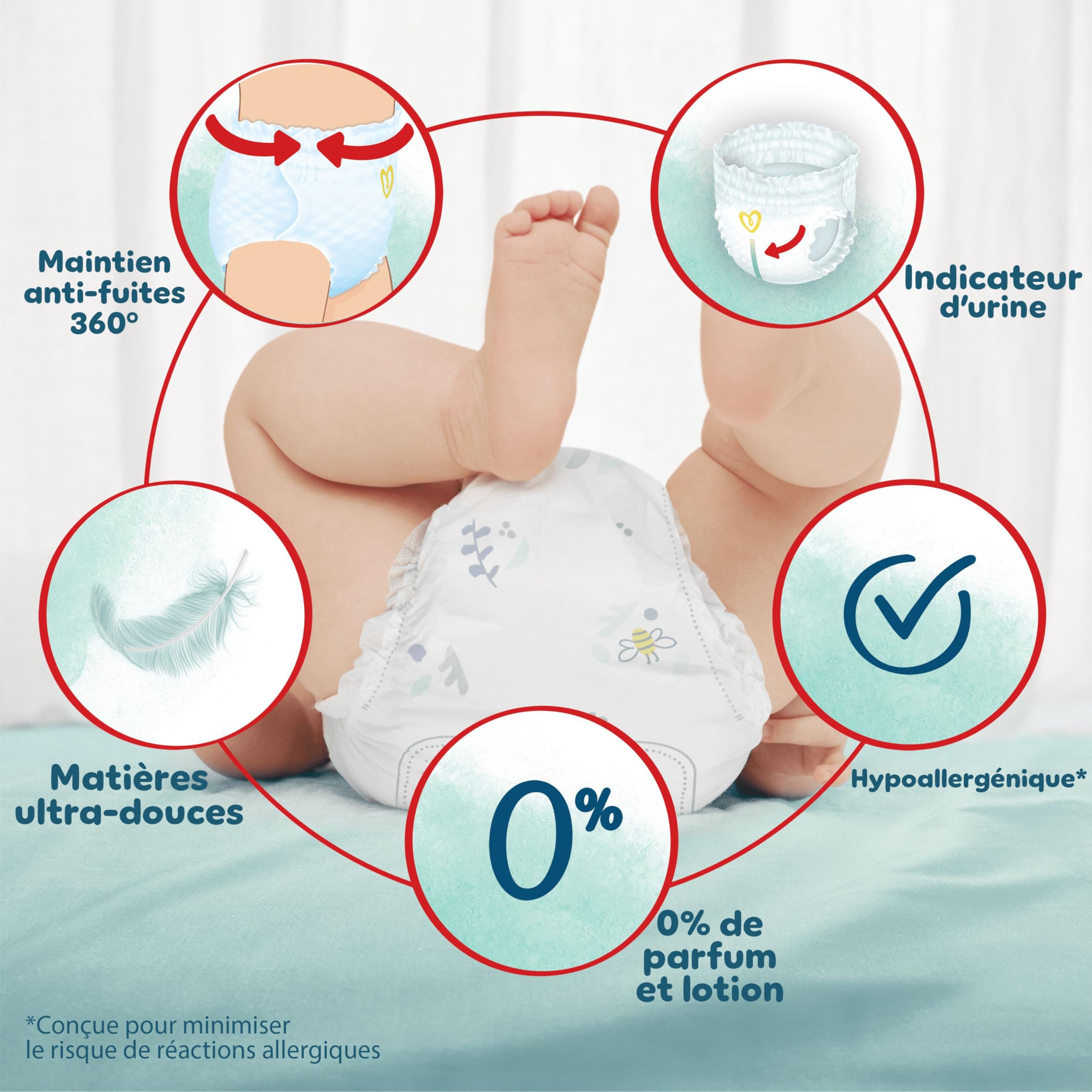 Pampers Harmonie Pants, Taille 5, 144 Couches-Culottes, 12-17kg, Protection Douce Pour La Peau Et Maintien Confortable 360°, Pack 1 Mois