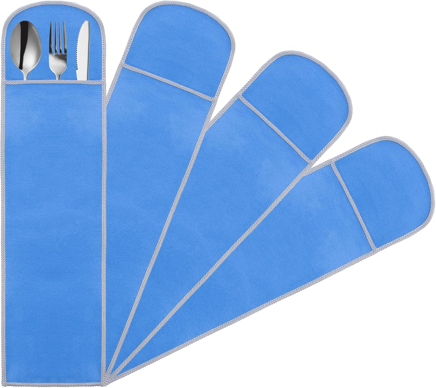 Greenual Silverware Flatware Storage Bags 4 Piece Anti