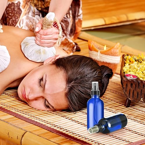 Miniatura 5 de Fumete 36 botellas de spray de vidrio de 4 onzas, botella de spray de vidrio de niebla fina, recipientes de líquido recargables con 6 etiquetas, 6