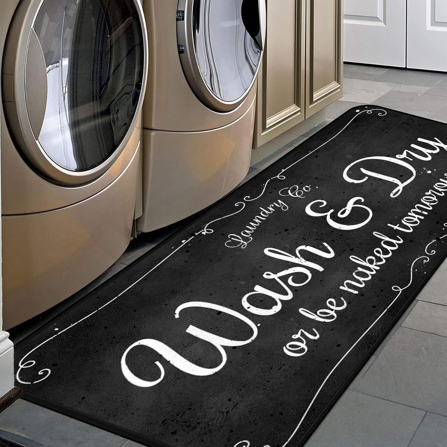 Laundry room mat nonslip waterproof farmhouse carpet 40×20