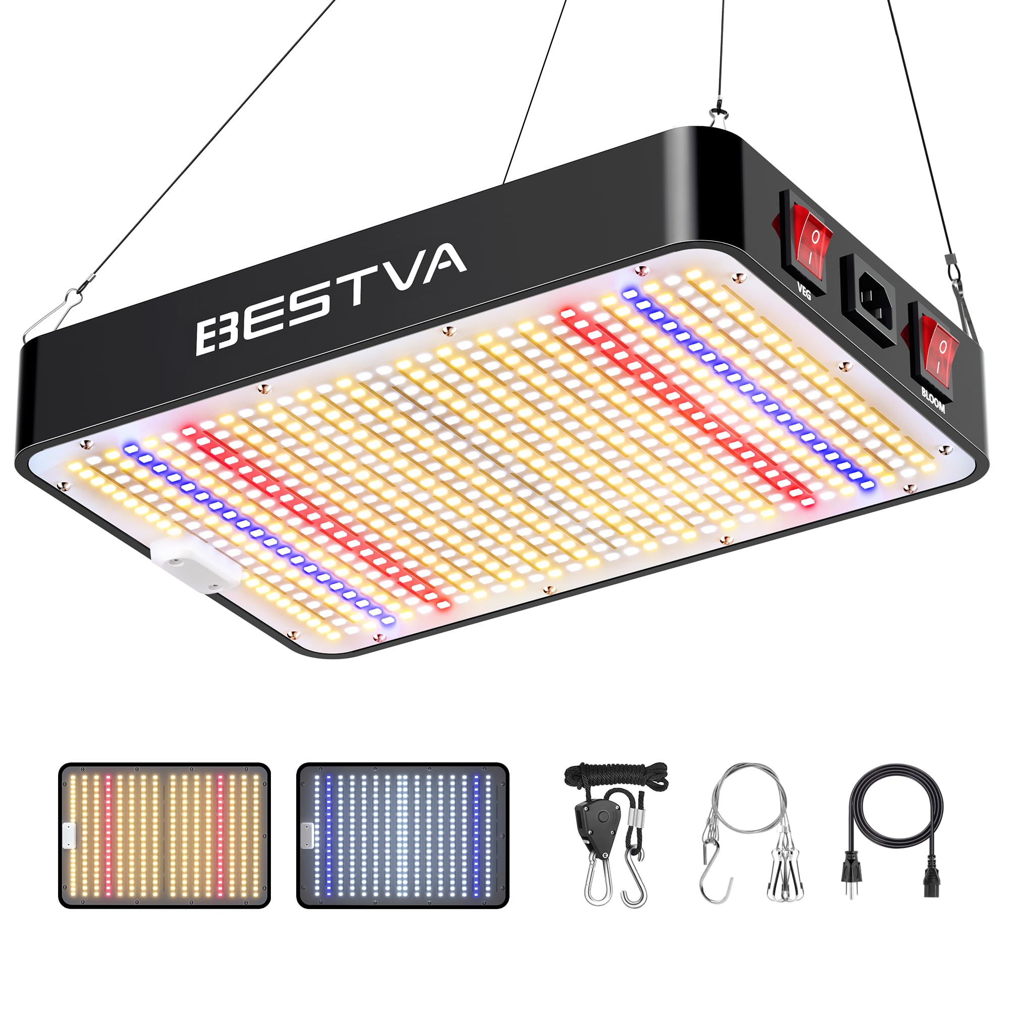BESTVA 1000W LED Grow Full Spectrum of Light for Indoor Plants