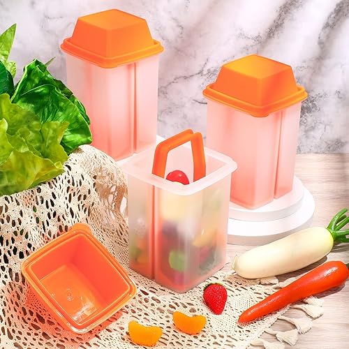 Miniatura 7 de Chengu 3 recipientes de jalapeño con coladores, dispensadores cuadrados, almacenamiento gratuito de condimentos para alimentos con diseño de tapa