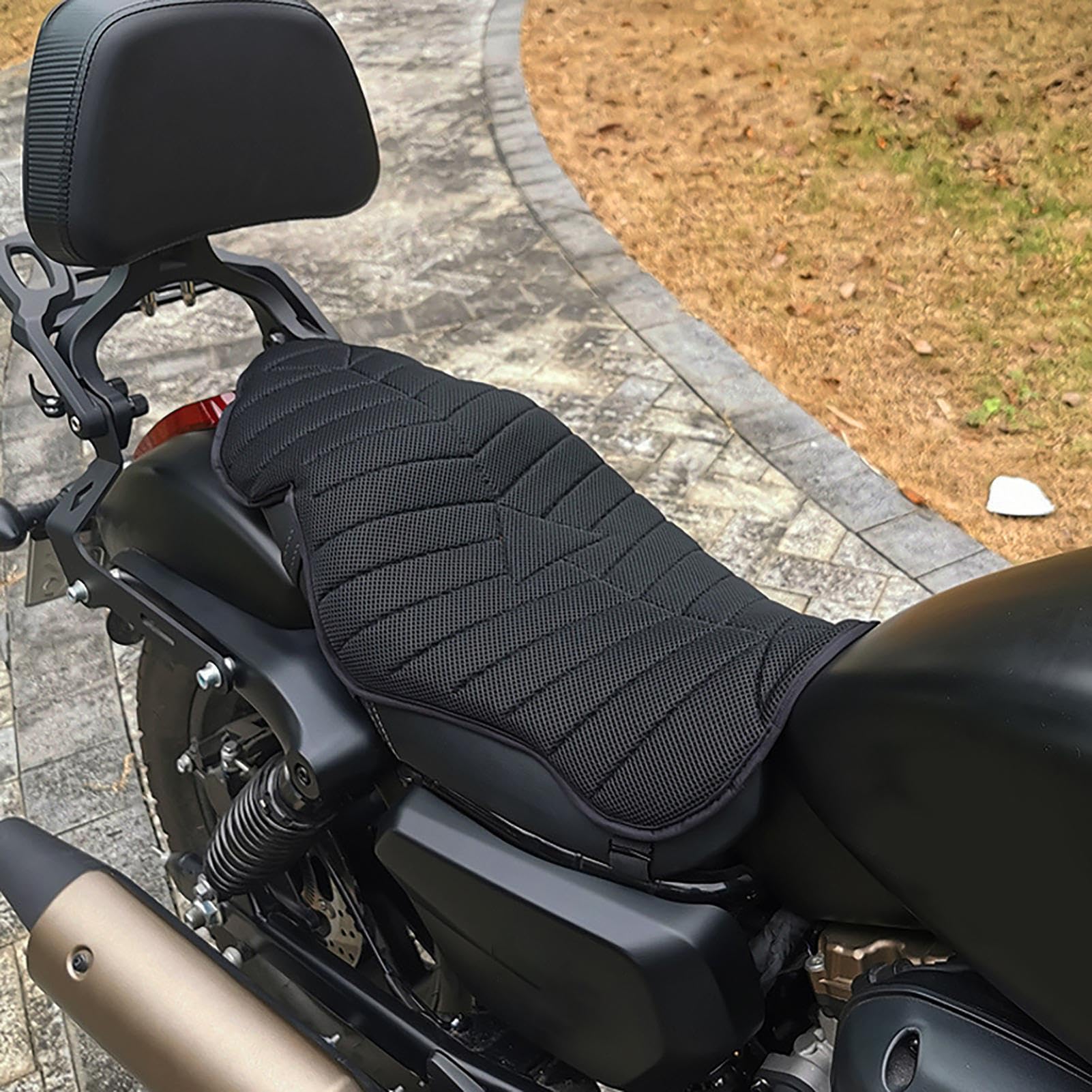 Poduszka na siodełko rowerowe, wentylowana poduszka powietrzna, ergonomiczne wsparcie nacisku, amortyzacja wstrząsów, wkładka do siedzenia | Cruiser Touring Rides Extended Journeys Warm Weather Use