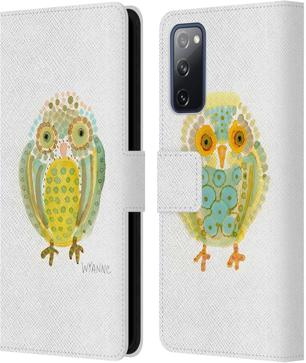 Head Case Designs Officially Licensed Wyanne Baby Birds Owl Leather Wallet Case Compatible with Samsung Galaxy S20 FE / 5G