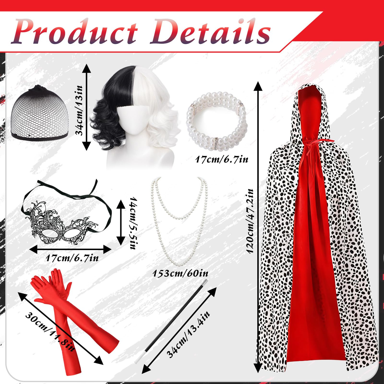 8pcs Deville Costume Accessories Set - Image 2