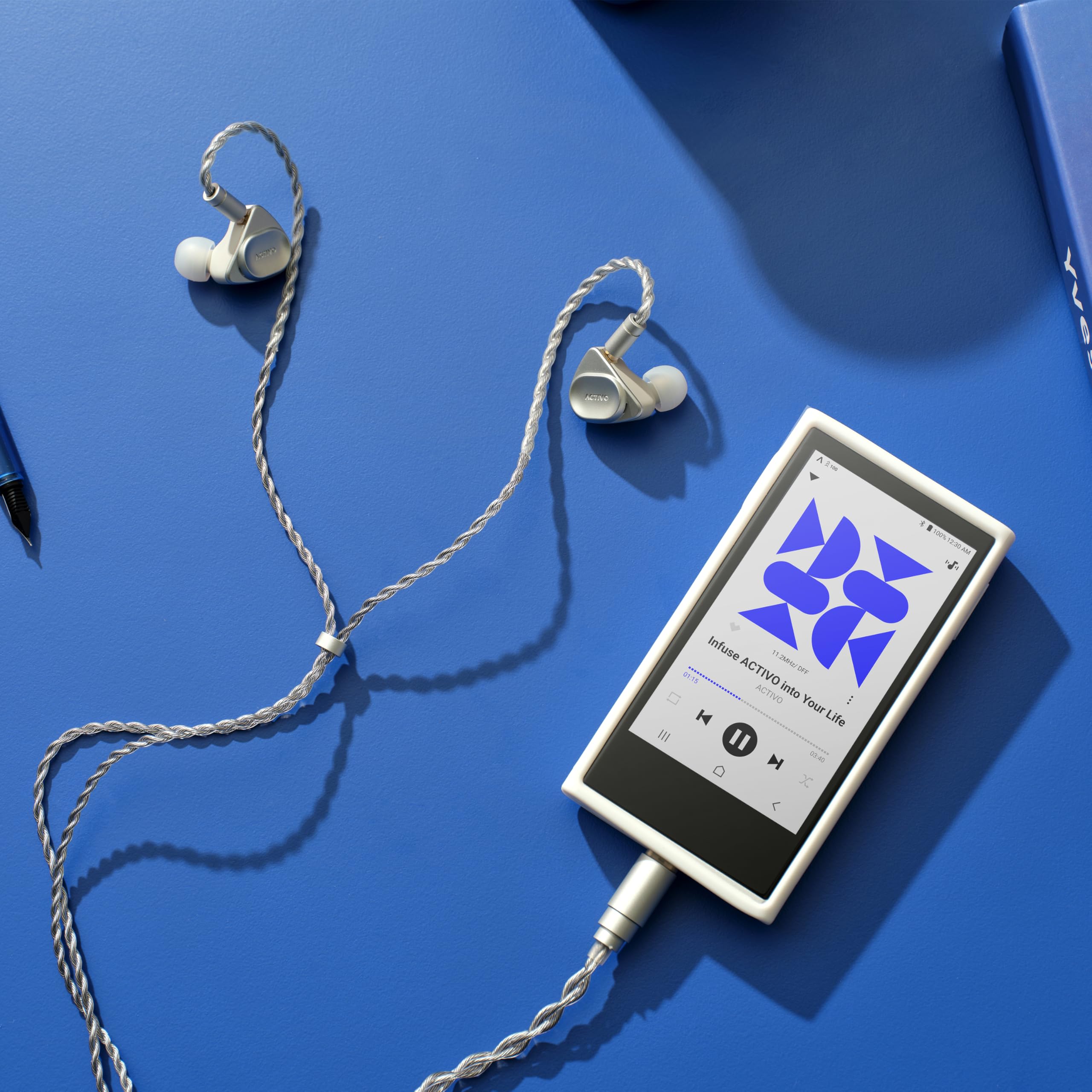 Activo P1 Lecteur Audio Numérique Kit Démarrage avec Écouteurs Volcano et Étui Protection