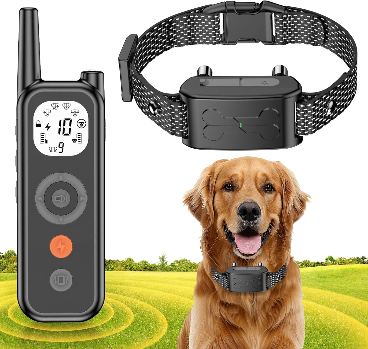 Wireless Dog Fence System, 2-in-1 Electric Dog Fences with Remote Training Collar, Wireless Fence for Dogs with Trainer Waterproof & Adjustable Portable Pet Outdoor Containment System