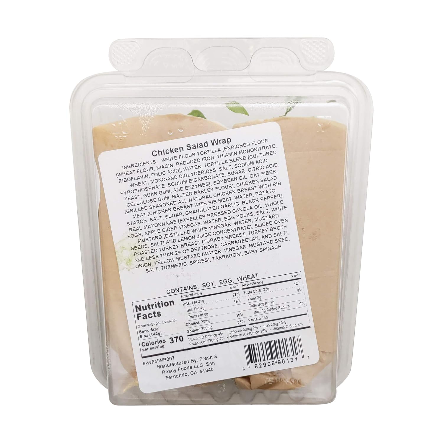 FRESH AND READY Wrap, Chicken Salad, 10 OZ