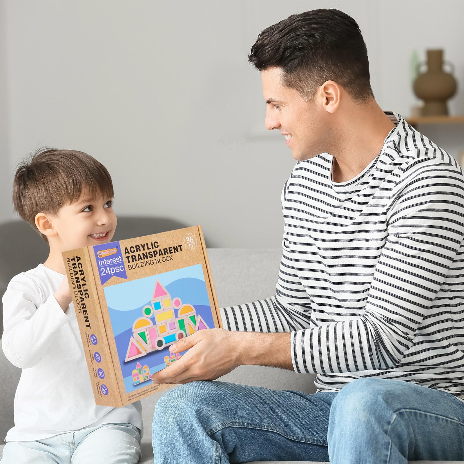 Juguetes Montessori 1 2 3, Juguetes Bebe 1 Año, Bloques Construccion Niños, Bloques Madera, Percepción del Color, Pensamiento Espacial, Regalo Niño Niña 1–3