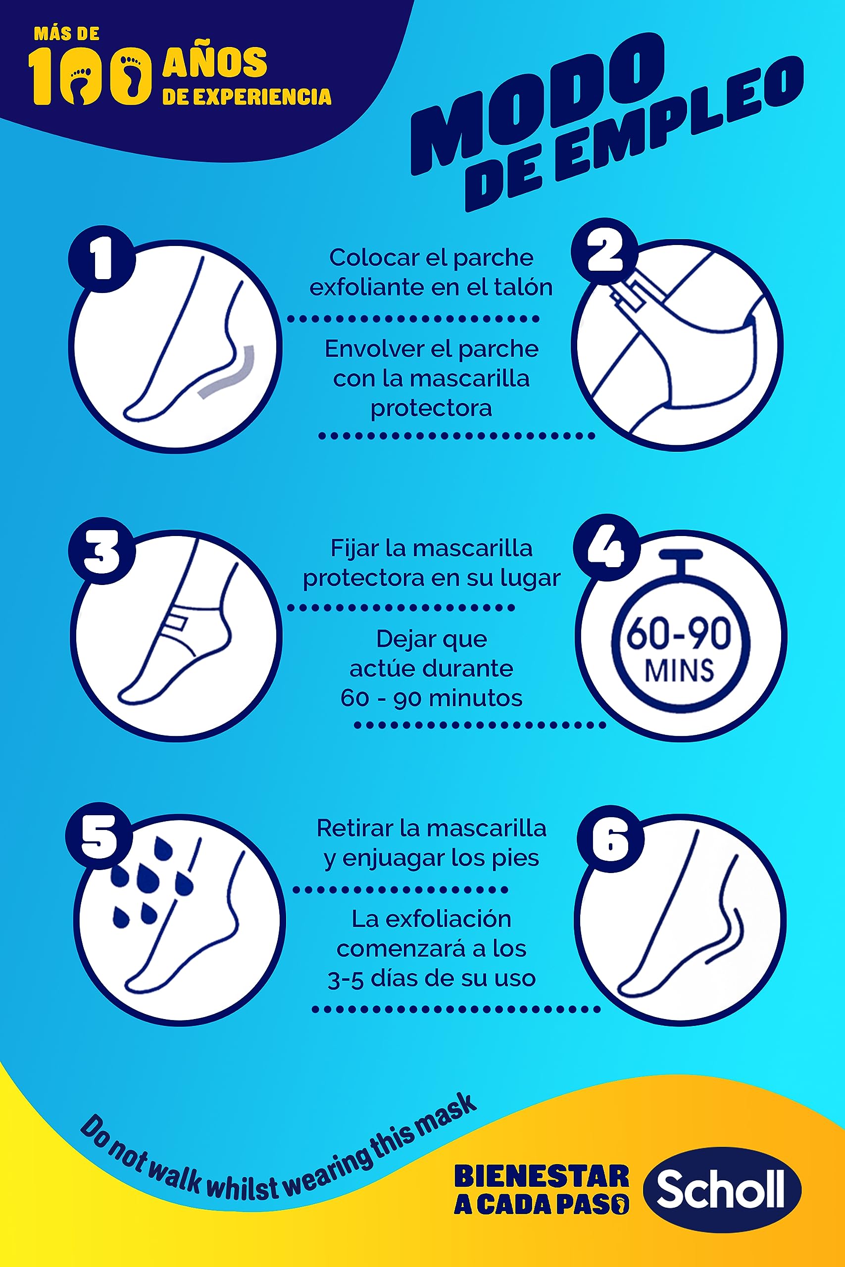 Dr. Scholl's Expert Care Mascarilla Exfoliante para Talones - 1 par