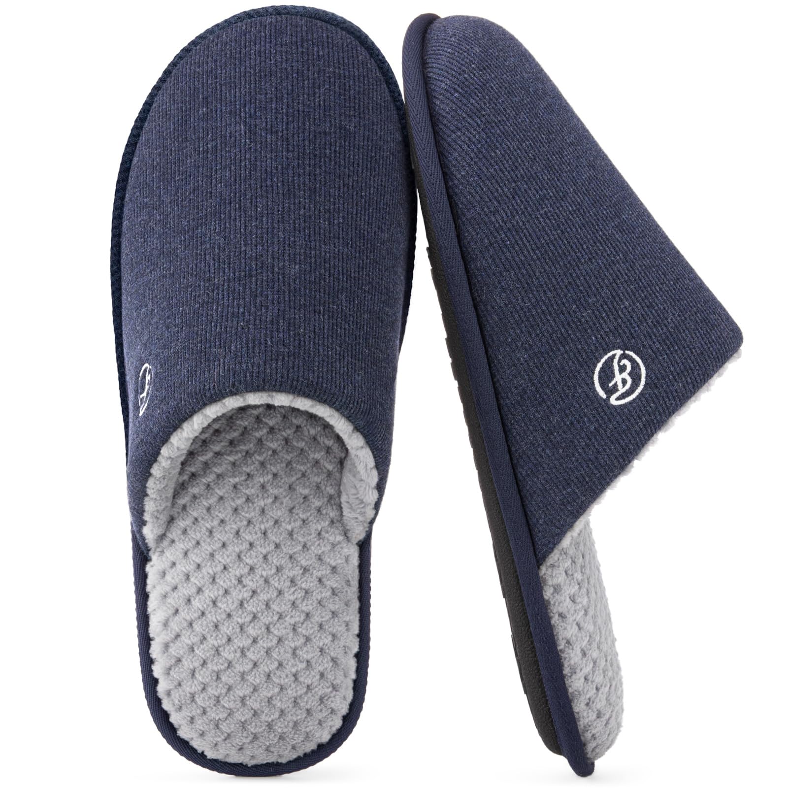 EverFoams Herren Strick Hausschuhe Leichter Memoryschaum Innen Pantoffeln