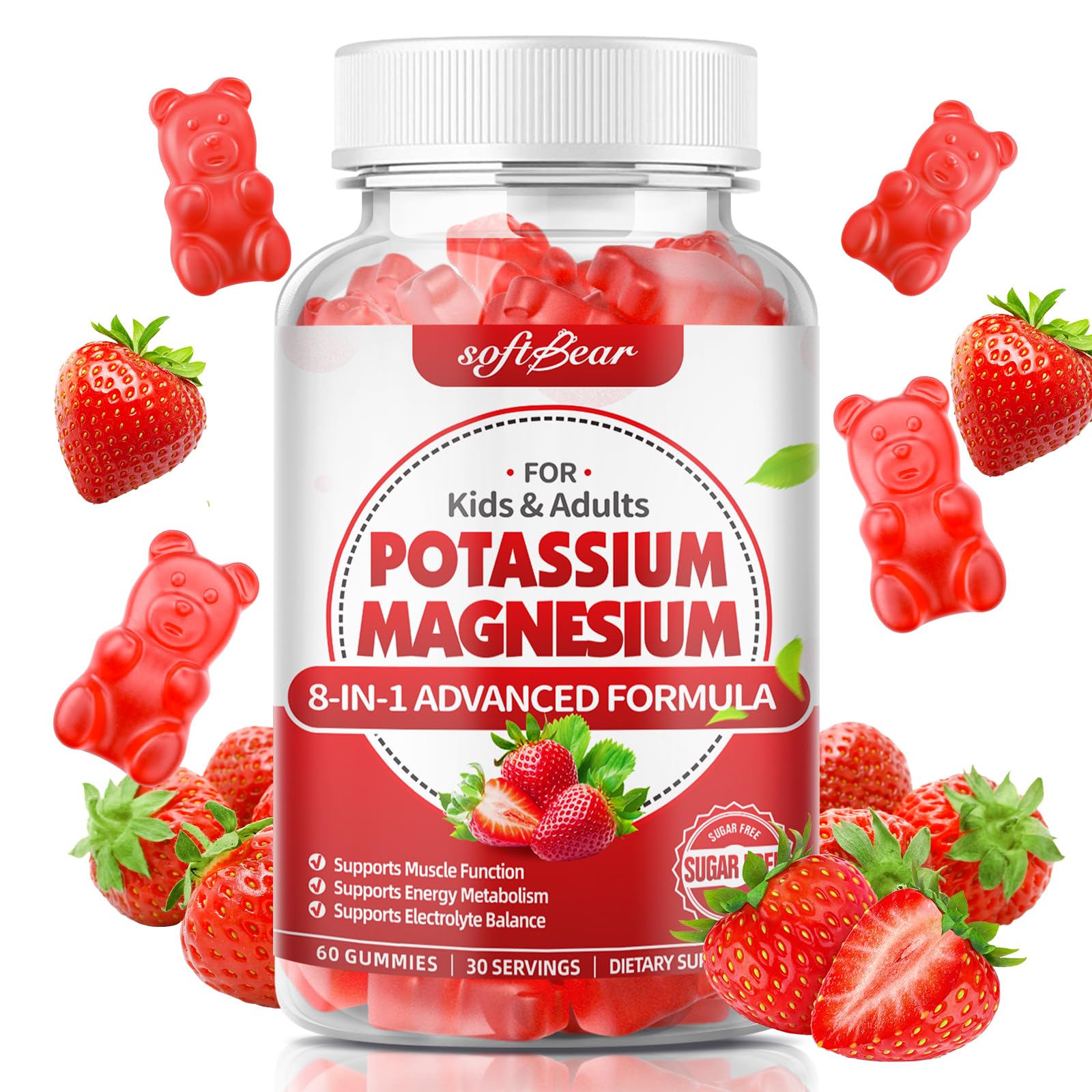 softbear 8-in-1 Potassium Magnesium Gummies