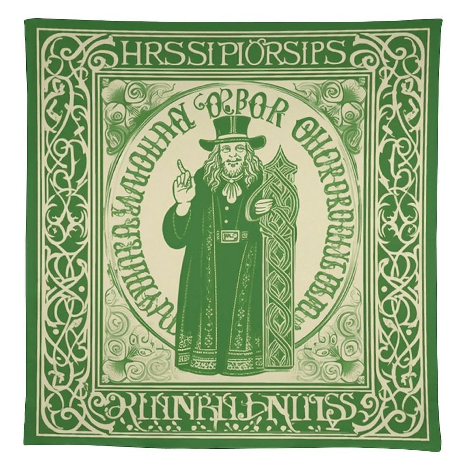 Nappe de table de la Saint-Patrick en lin pour repas de fête