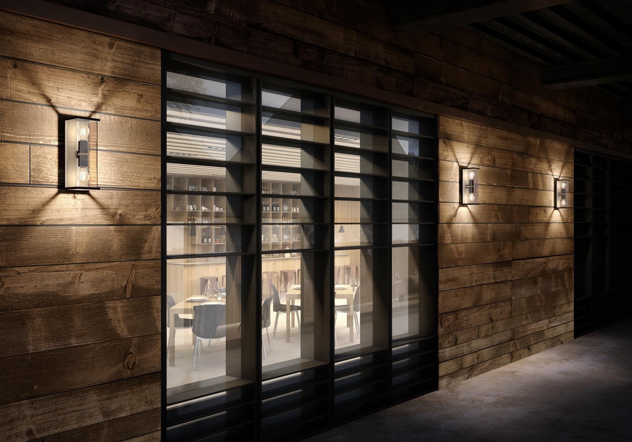 Lucide Claire – Lampada da parete esterna – IP54 – Nero, Vetro, nero, E27 15 wattsW 230 voltsV