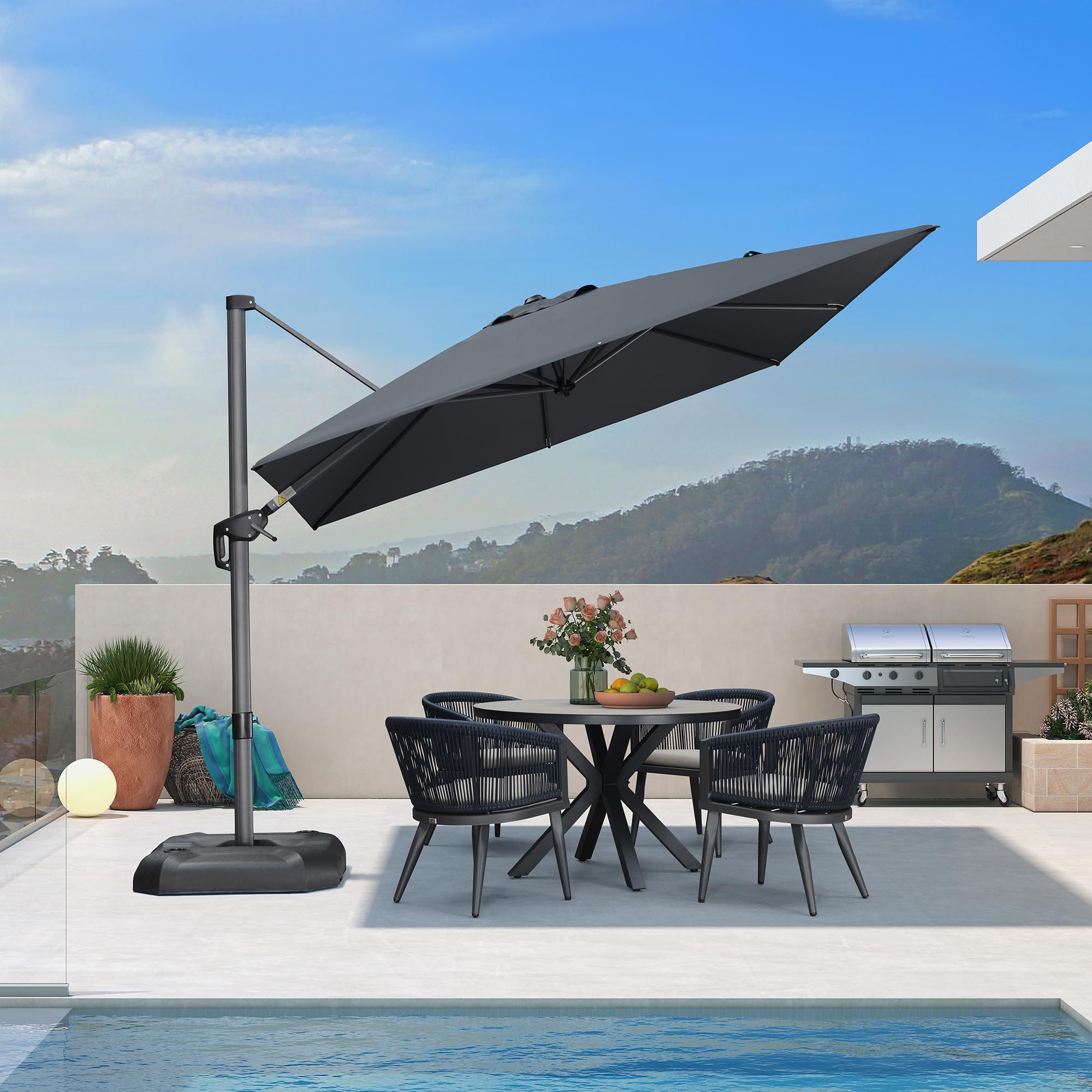 Amazon.com : PURPLE LEAF 9 Feet Patio Umbrella Outdoor