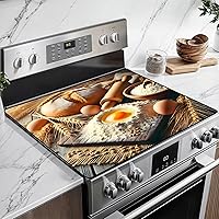 Vista 13 de Cubierta de estufa de vidrio resistente al calor con revestimiento de goma antideslizante – Protector de estufa eléctrica, resistente a