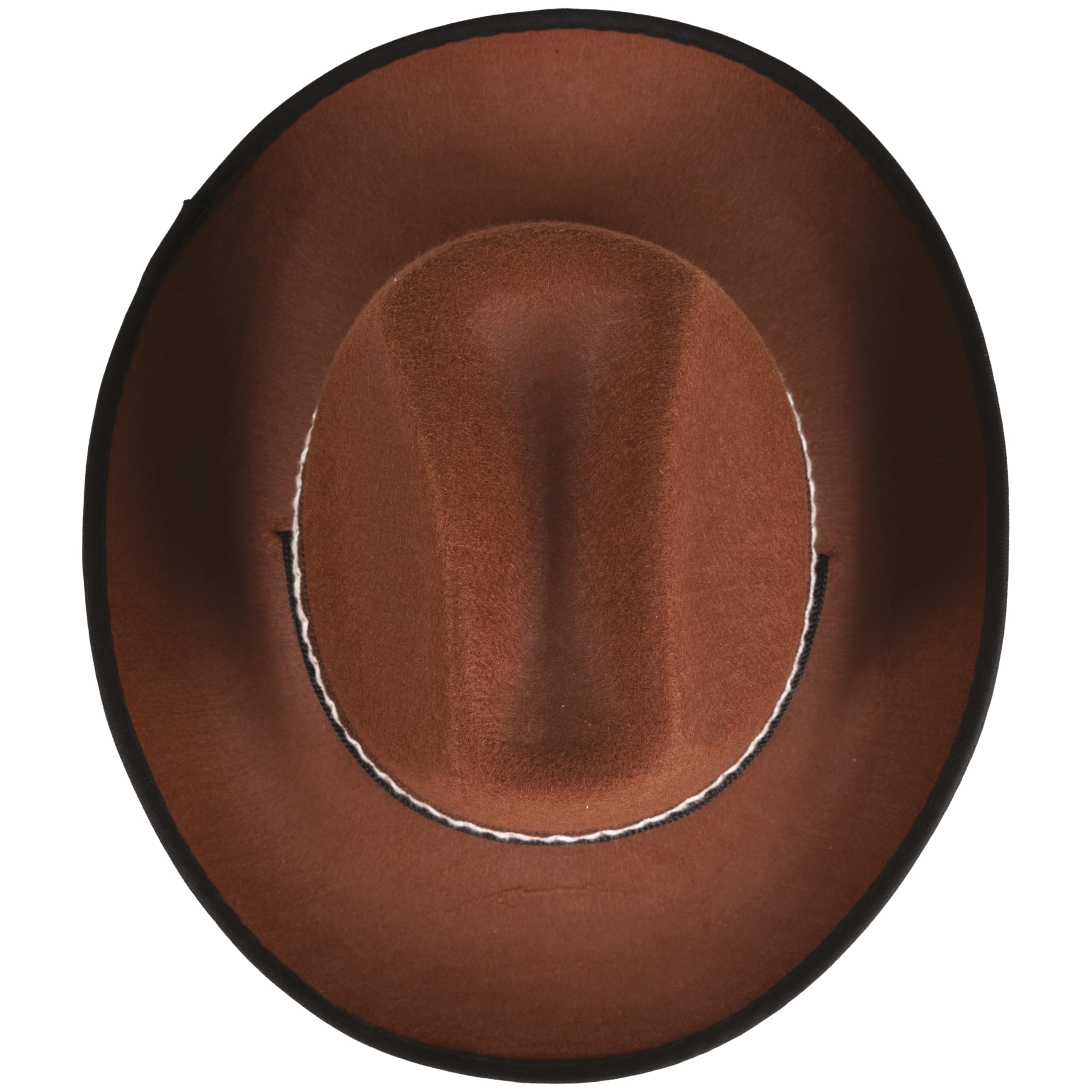 P'TIT CLOWN - 11235 - Chapeau Feutre Cowboy Enfant - Unisexe - Accessoire Déguisement Western - pour Costume Carnaval, Halloween, Cosplay, Anniversaire Fête Costumée, Spectacle - Marron