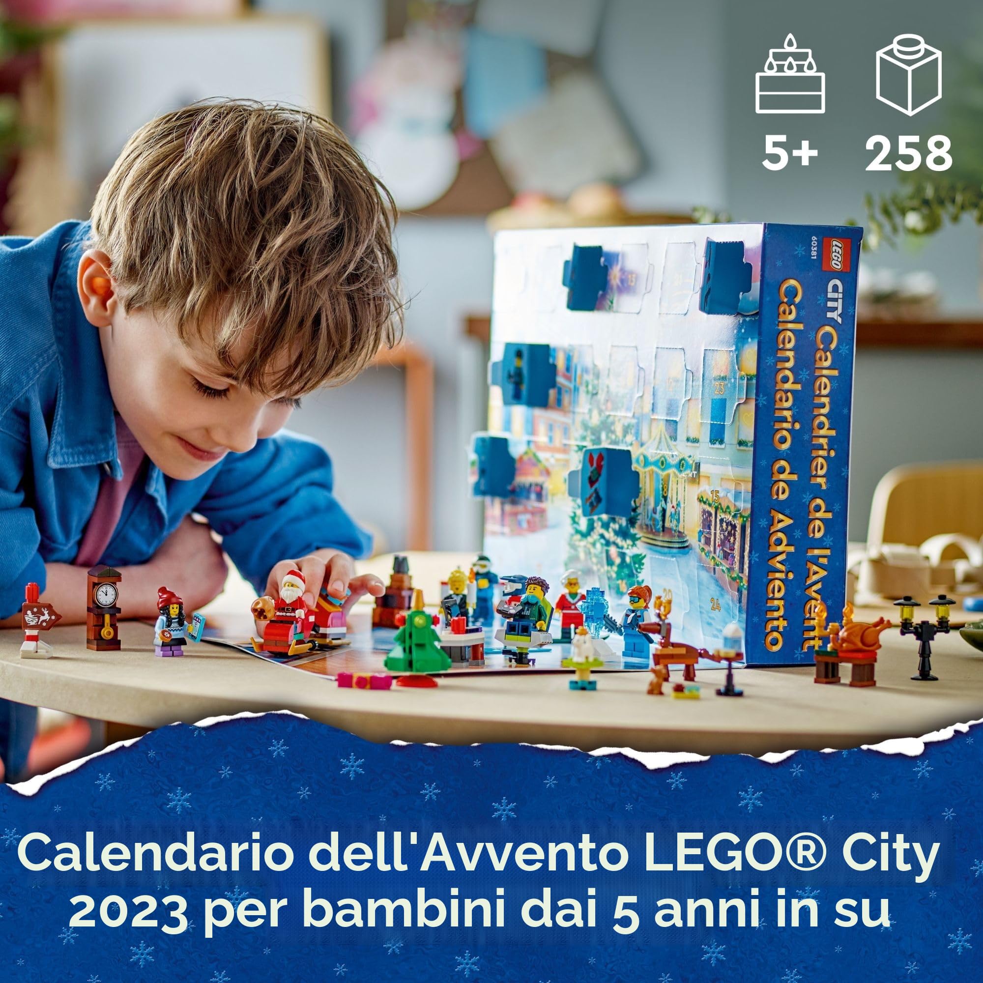 LEGO City 2023 Calendario dell'Avvento 60381, set da gioco con conto alla rovescia, idea regalo per conto alla rovescia fino all'avventura con sorprese da collezione quotidiane