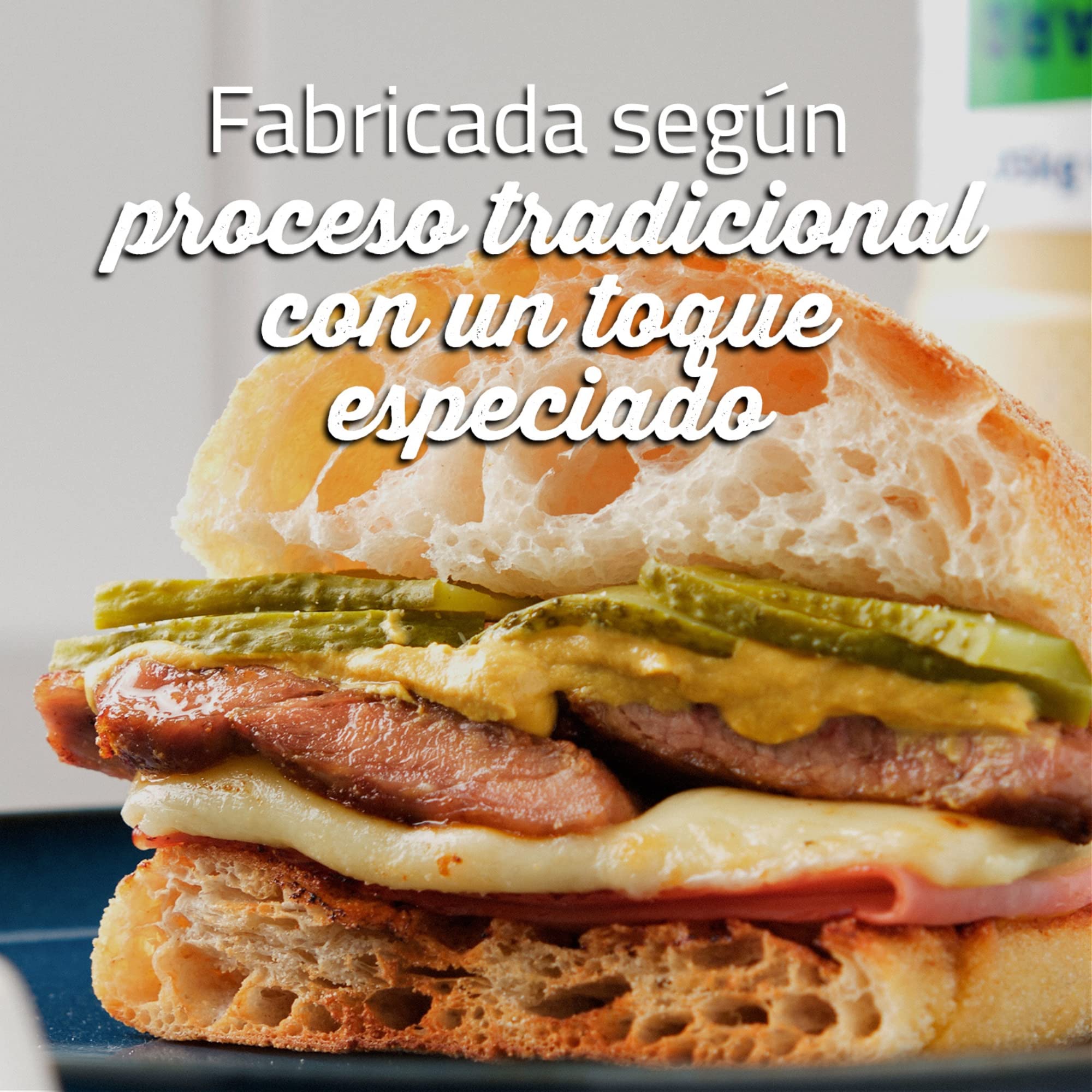 Risso Mostaza Salsa a Base de Semillas de Mostaza Bote 1 L Vegano Sin Gluten